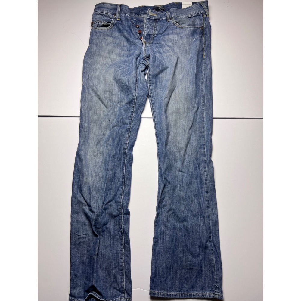 Armani Jeans Straight Leg Mens 32x31 Blue Medium Wash Button Fly Denim J251Y